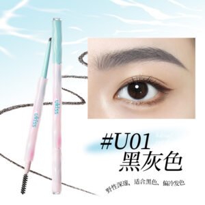 lapiz de cejas ukiss Wild Mist U01 Negro Gris 80mg