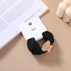Black Bear Label Scrunchies – 2pcs