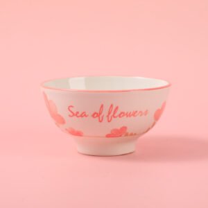 4.5 Taza de cerámica "Mar de flores" de borde recto