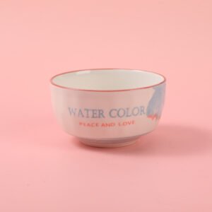 4.65 Diamond-Pattern "Spring Bloom" Ceramic Bowl