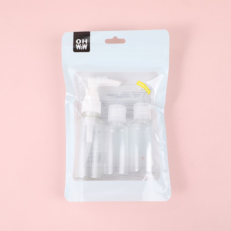 Dispensador de viaje Botella de empuje 1pc + 2pcs Dispensador Botella 3pcs Set 1424