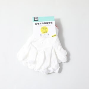 Guantes de trabajo de nylon blanco 4pcs-8806