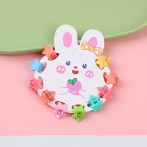Macaron Frosted Pinzas para niños 10pcs-1