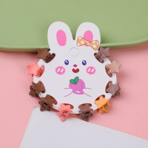 Clips de garra esmerilados en té con leche 10pcs-2