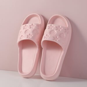 Zapatilla doméstica femenina rosa con estampado de moda talla 36-37