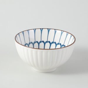 4.5" Petal straight grain ceramic bowl