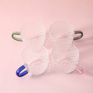 Taza de cristal con escamas de pez 8801
