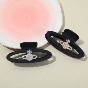 Garra De Pelo Negro Con Diamantes De Imitación 11cm