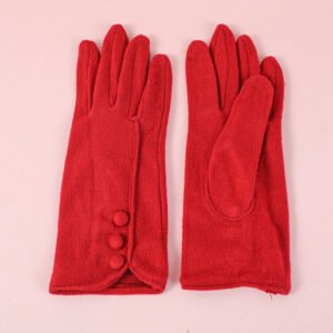 Guantes grandes de imitación cachemira para señoras Rojo