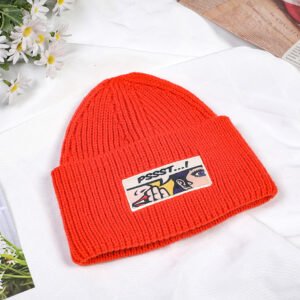 Sombrero de punto único de estilo de calle - Rojo