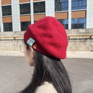 Sombrero apilado de lana versátil - Borgoña