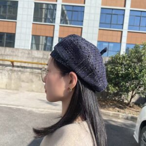 Sombrero de marinero de estilo Chanel-azul marino