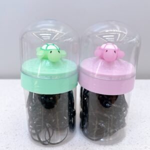 Lazos para el cabello de tortuga con bola de cristal (negro)