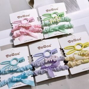 Clip de conejo Pequeño conjunto de cuerda de cabello 3pcs