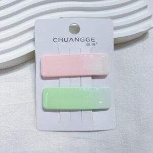 Estuche de cuero degradado colorido rectangular sólido de 6CM 2 piezas