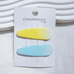 Estuche De Cuero Degradado Colorido De Gota De Agua Sólida De 6CM 2 piezas