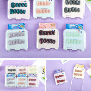 Uñas a presión en caja ZJ1010 Cat Eye Series Uñas cortas