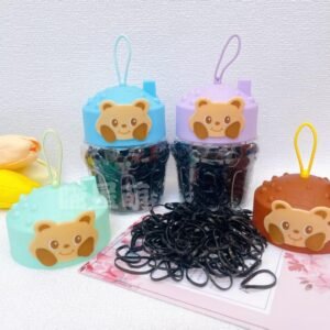 Lazo para el cabello de oso de mantequilla negra