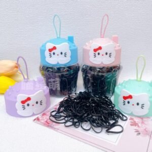 Corbata de pelo negra de Hello Kitty