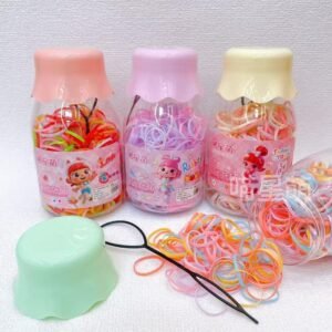 Adhesivo gran botella de leche de cáscara + agujas tiradas de color