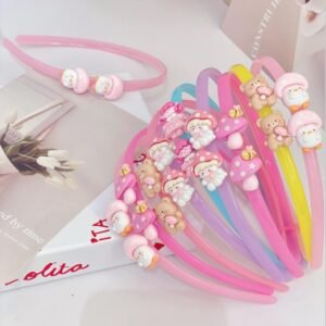 Diadema para niños con forma de hongo y oso