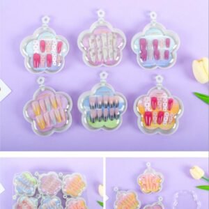 Uñas portátiles con estampado de ojo de gato (largas) ZJ1017