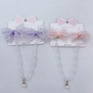 Adorno de frente de moño de perla 2pcs