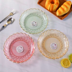 Pequeño bandeja de almacenamiento transparente de lujo 6752