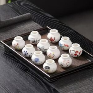 Taza de té de flor de porcelana