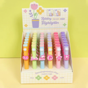 Pluma de iluminador de masaje de chica rosa