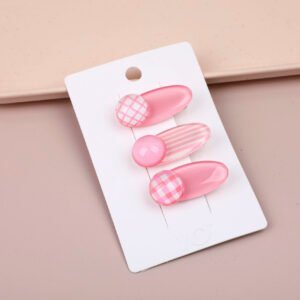 Jelly Bean Hair Clip 3-Pack – Pink