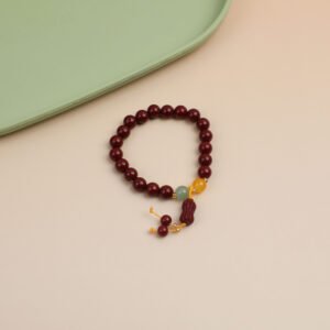 Pulsera colgante de imitación de cinabrio - 4
