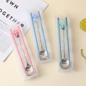 Juego de cuchara y palillos