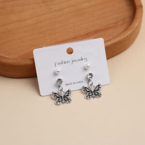 Pendientes de perlas y diamantes (dos pares) -13