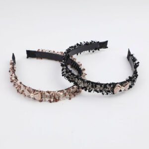 Diadema de moda con perlas Bowknot