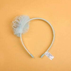 Diadema de malla de corona - Azul