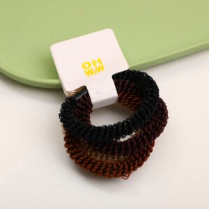 Lazos para el cabello castaño texturizado 4 piezas - 4