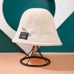 Sombrero de pescador pin elegante-beige