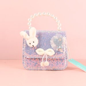 Mermaid Rabbit Children's Crossbody Bag-Blanco