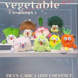 Bolsa cruzada de peluche de brócoli gritando