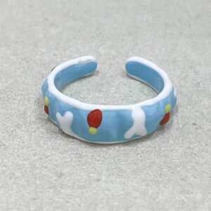 Anillo de fresa esmaltada XJ0109