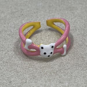 XJ0151 Anillo de perro adorable esmaltado