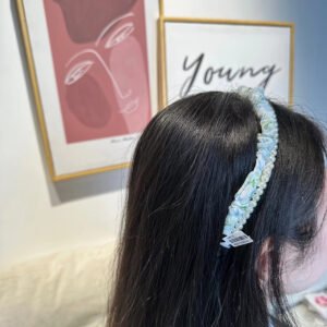 Floral Pleated Pearl Headband