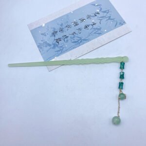 Pin de cabello de cuentas de bambú