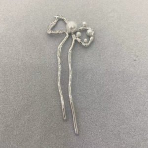 Horquilla De Perlas Con Lazo En Forma De U