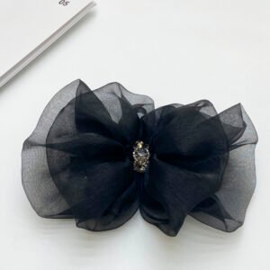 Clip de resorte de pastel de diamante - Negro