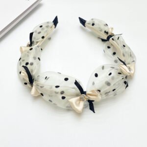 Diadema con lazo de lunares