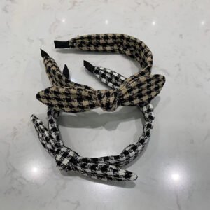 Diadema con lazo de tablero de ajedrez