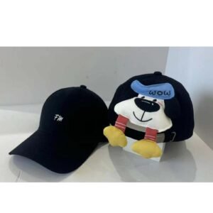 Sombrero de béisbol de cachorro lindo - Negro