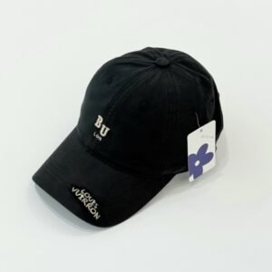 Bordado Bu Gorra De Béisbol - Negro